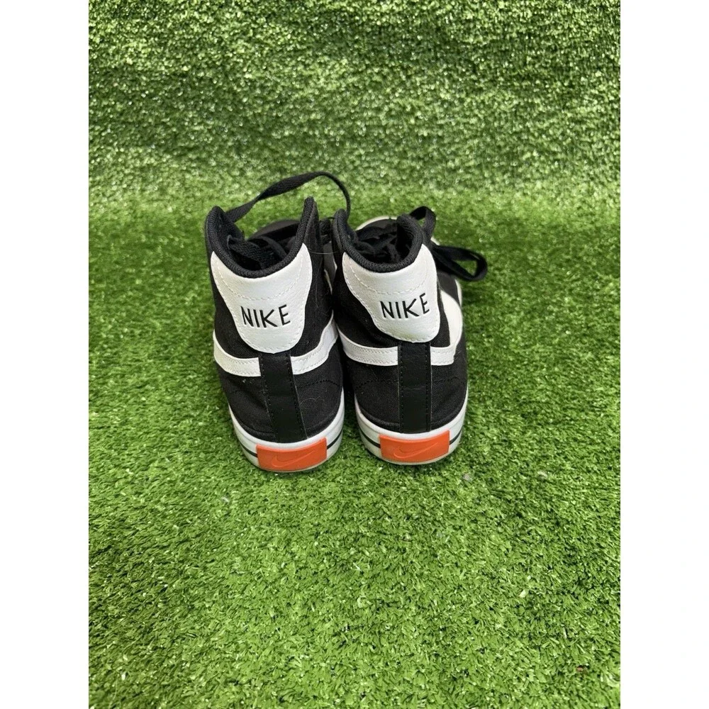 EUC Nike Court Legacy Women's Canvas Mid US 8 Black White DDO161-001 Clean Retro